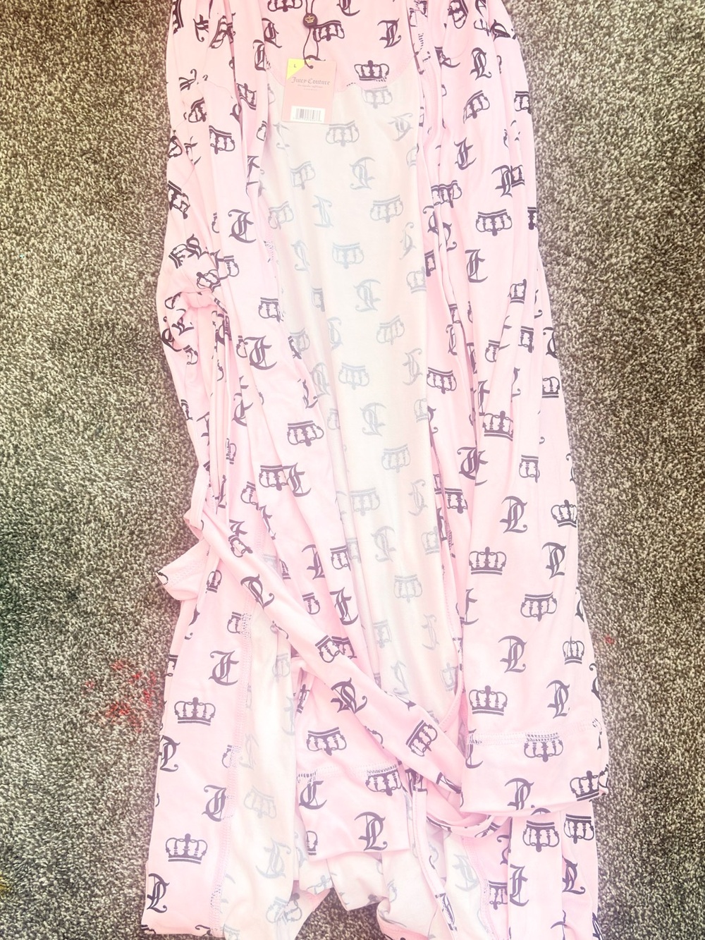 Juicy Couture Pink Crown-Print Robe